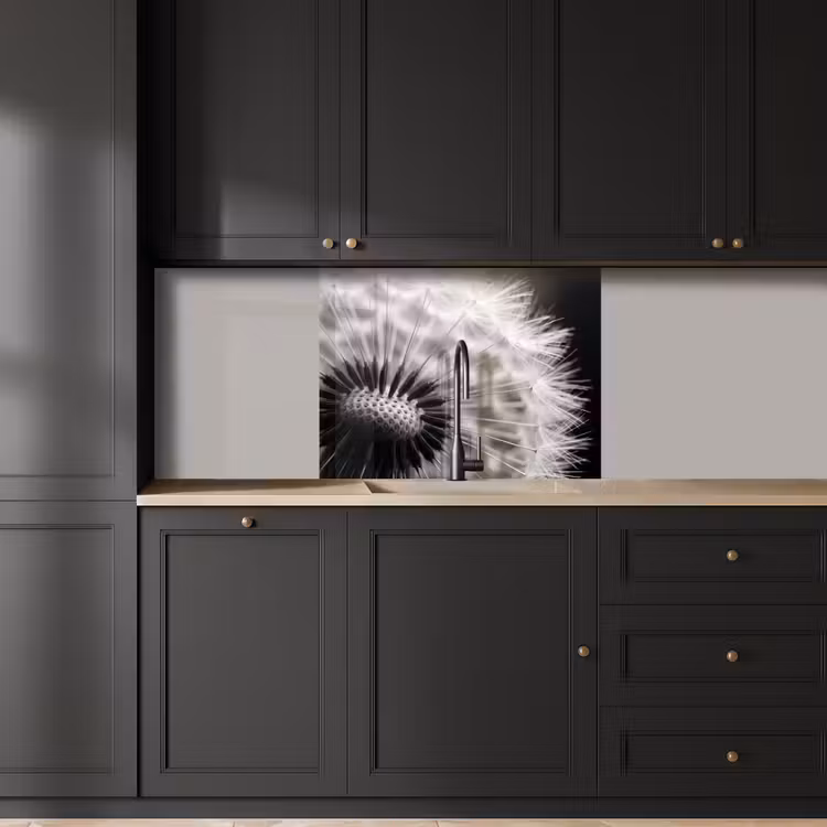 Revestimiento cocina - Diente de león - Negro - Blanco — 5