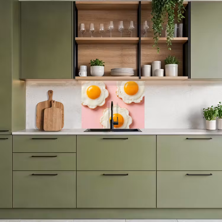 Revestimiento cocina - Huevos - Flor - Rosa — 7