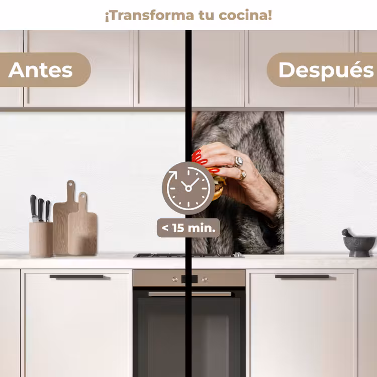Revestimiento cocina - Mujer - Hamburguesa - Abrigo de piel — 2