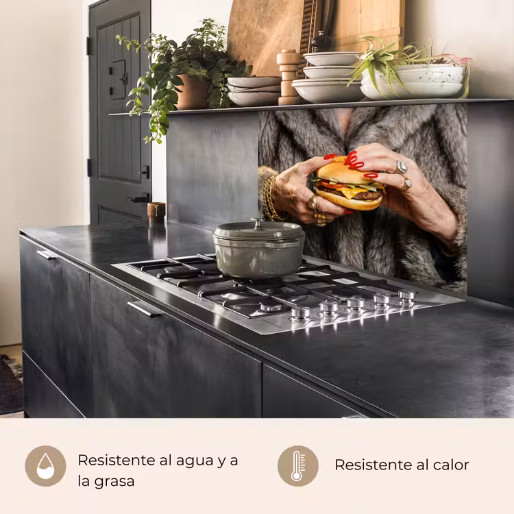 Revestimiento cocina - Mujer - Hamburguesa - Abrigo de piel — 4