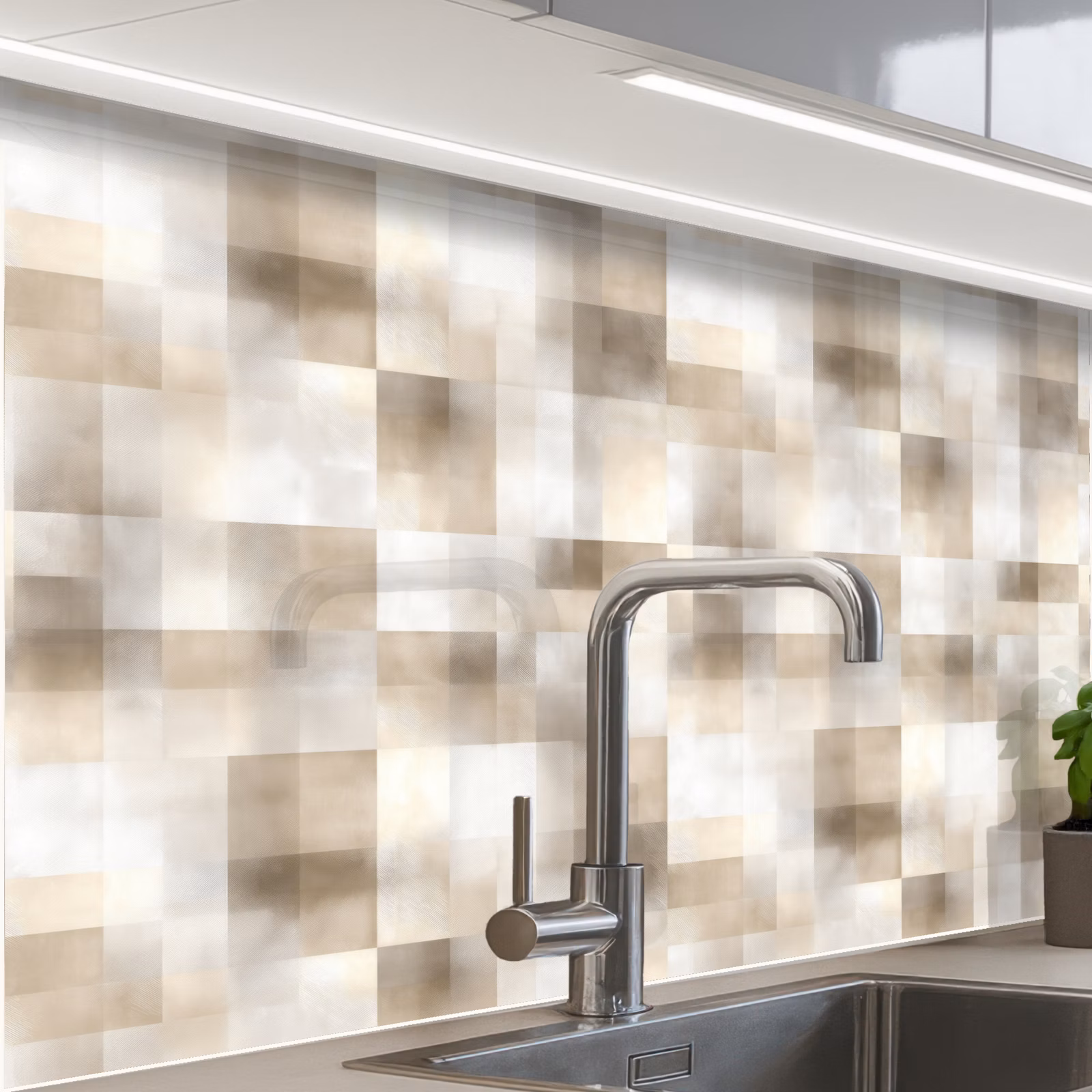 Revestimiento cocina - Textura - Lino - Beige — 1
