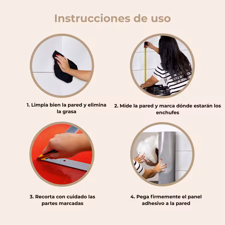 Revestimiento cocina - Bola de algodón - Minimalista - Blanco — 8