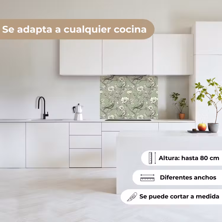 Revestimiento cocina - Clásico - Botánico - Verde — 6