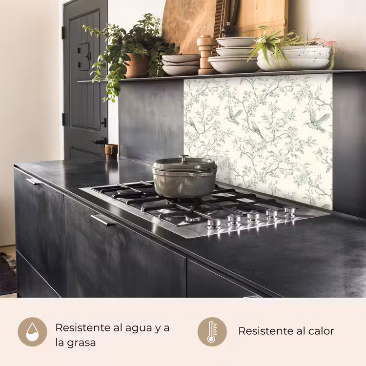 Revestimiento cocina - Clásico - Pájaros - Verde — 4