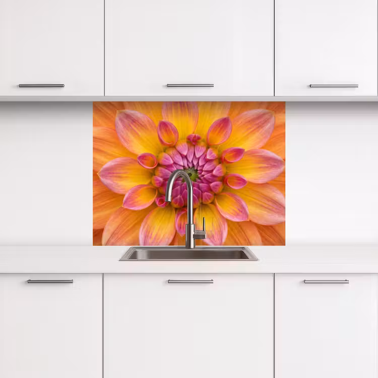 Revestimiento cocina - Dalia - Flor - Naranja — 3