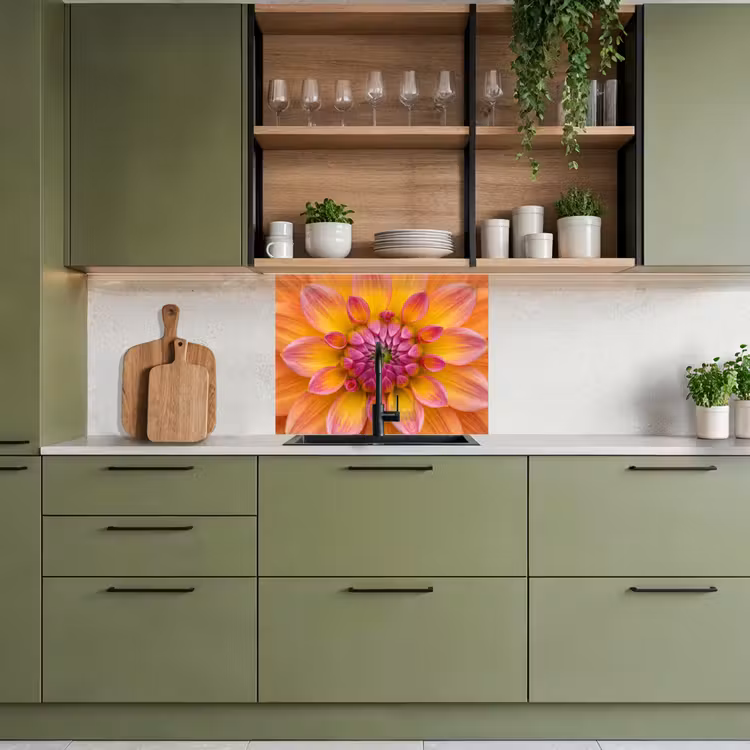 Revestimiento cocina - Dalia - Flor - Naranja — 7