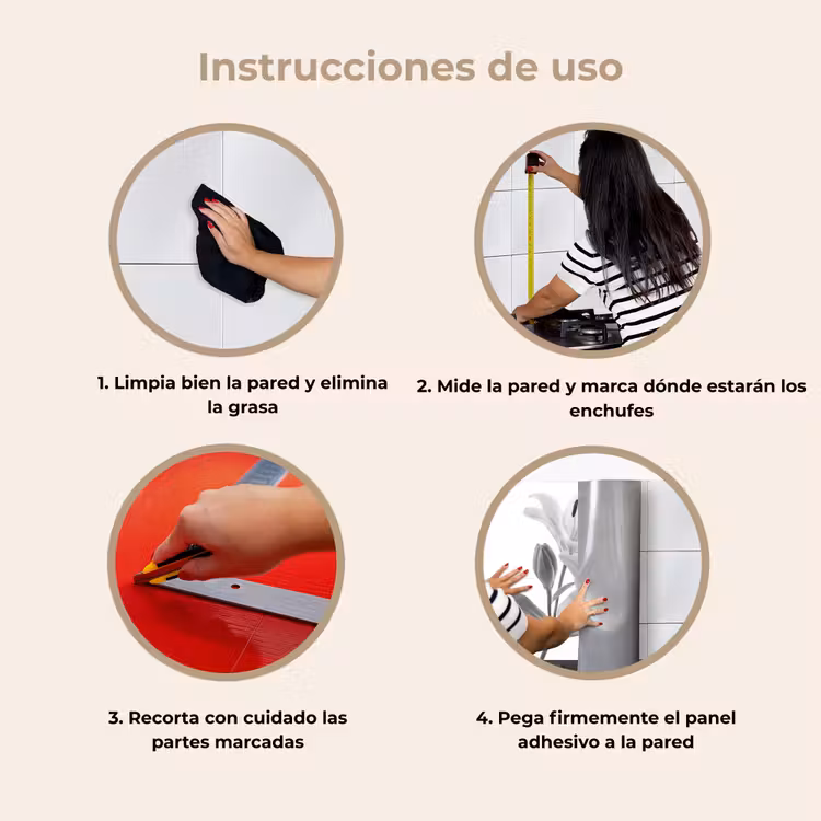 Revestimiento cocina - Lirios - Elegante - Negro - Blanco — 8