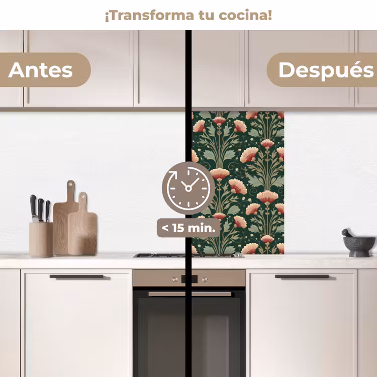 Revestimiento cocina - Patrón - Botánico - Colorido — 2