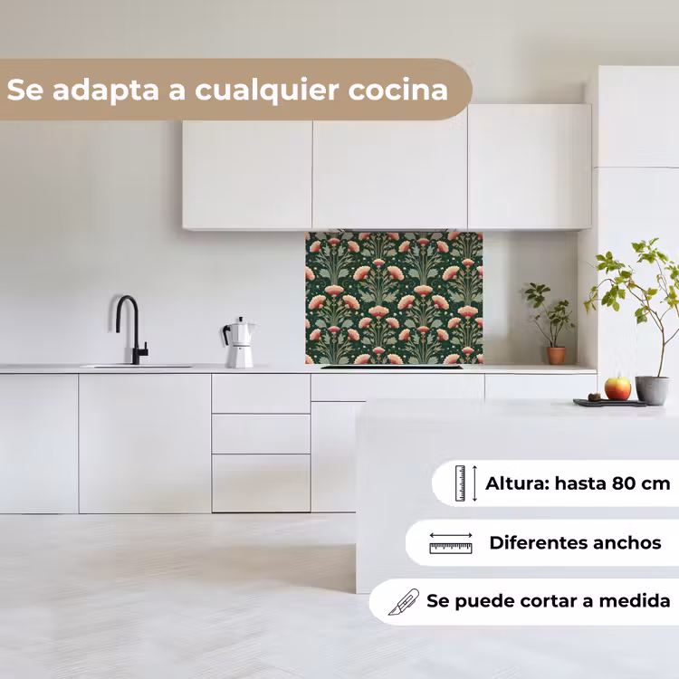 Revestimiento cocina - Patrón - Botánico - Colorido — 6