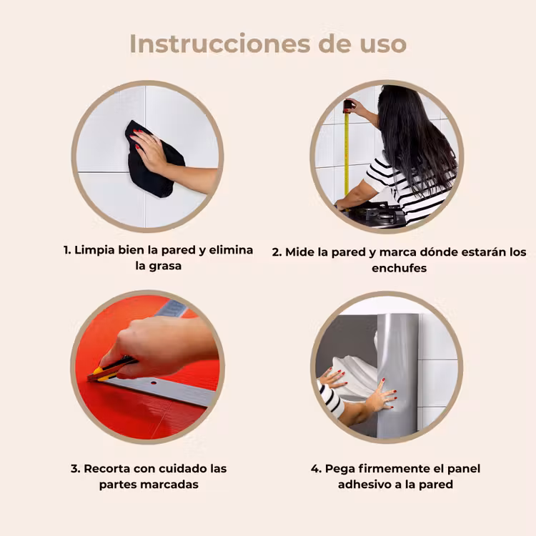 Revestimiento cocina - Flor - Minimalista - Negro - Blanco — 8