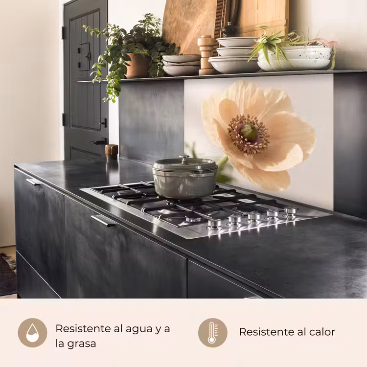 Revestimiento cocina - Flor - Minimalista - Verde — 4