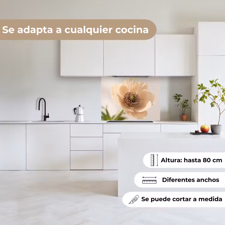 Revestimiento cocina - Flor - Minimalista - Verde — 6