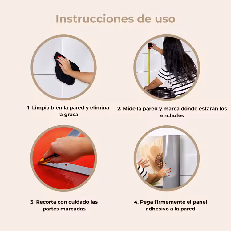 Revestimiento cocina - Flor - Minimalista - Verde — 8