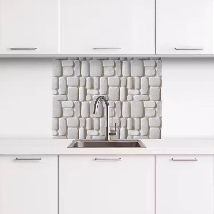 Revestimiento cocina - Relieve - Textura - Blanco — 3