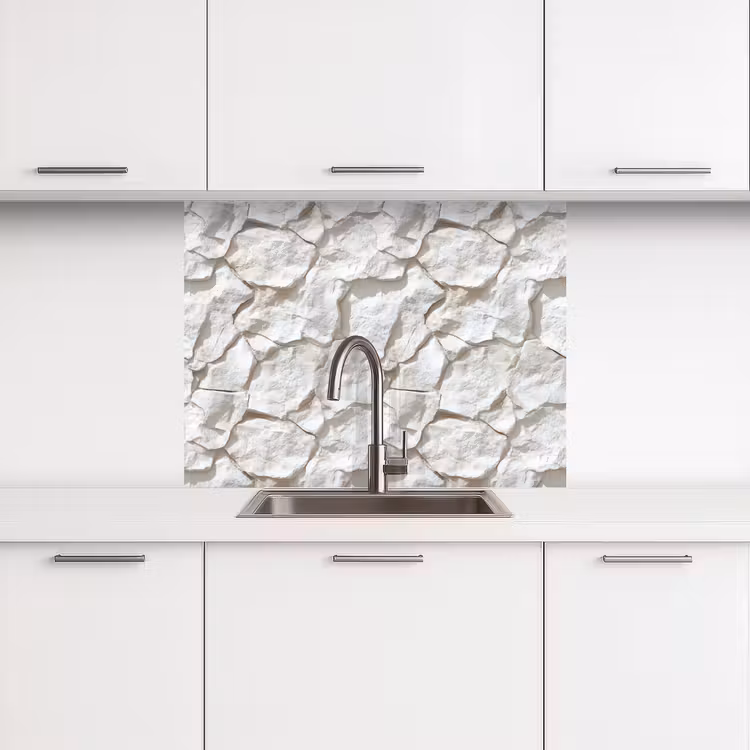 Revestimiento cocina - Estructura - Roca - Blanco — 3