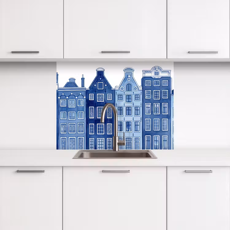 Revestimiento cocina - Acuarela - Casas del canal - Delftware — 3
