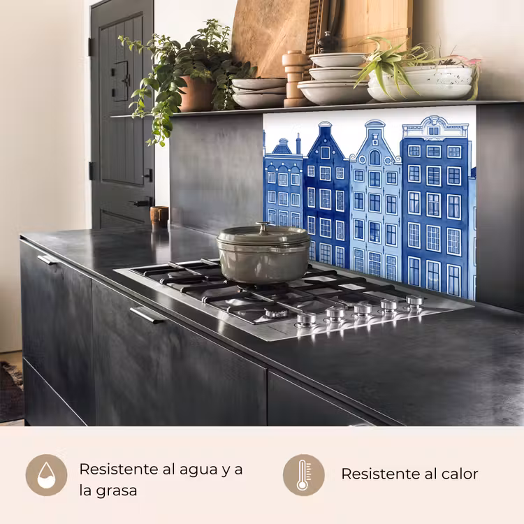 Revestimiento cocina - Acuarela - Casas del canal - Delftware — 4