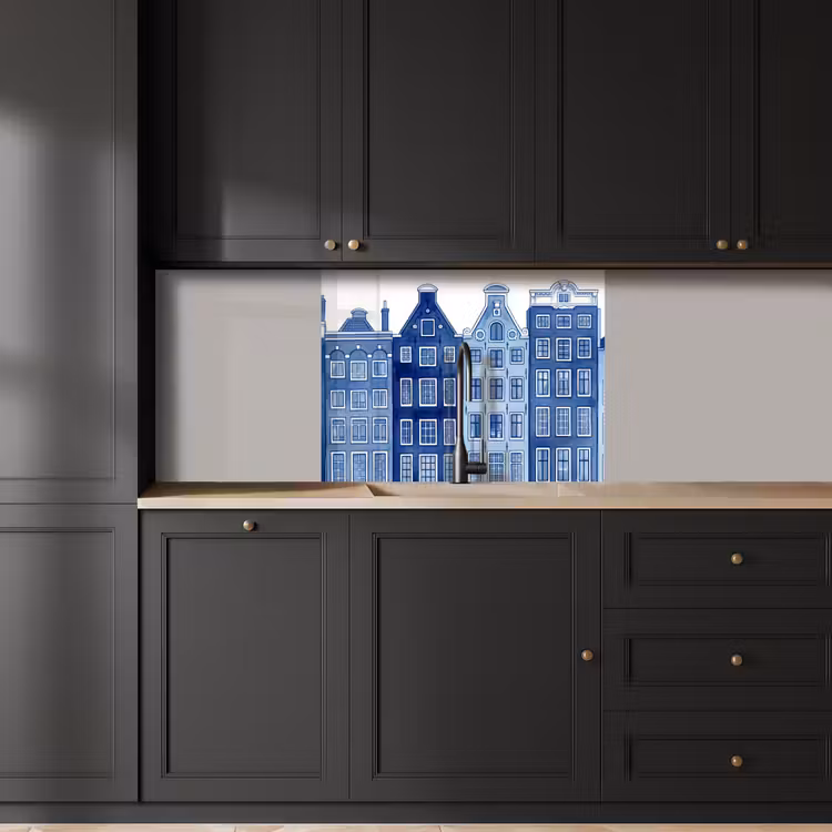 Revestimiento cocina - Acuarela - Casas del canal - Delftware — 5