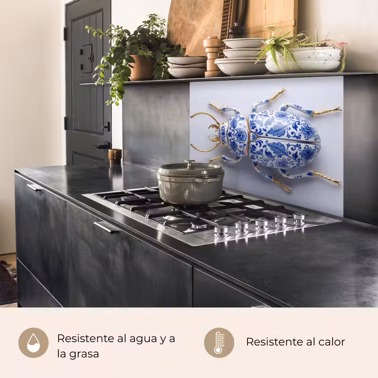 Revestimiento cocina - Escarabajo - Delfts - Azul - Oro — 4