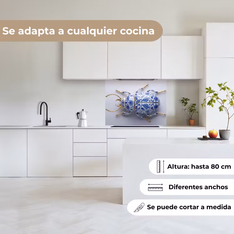 Revestimiento cocina - Escarabajo - Delfts - Azul - Oro — 6