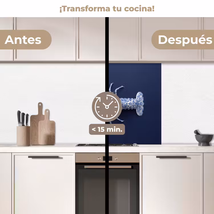 Revestimiento cocina - Langosta - Porcelana - Azul de Delft — 2