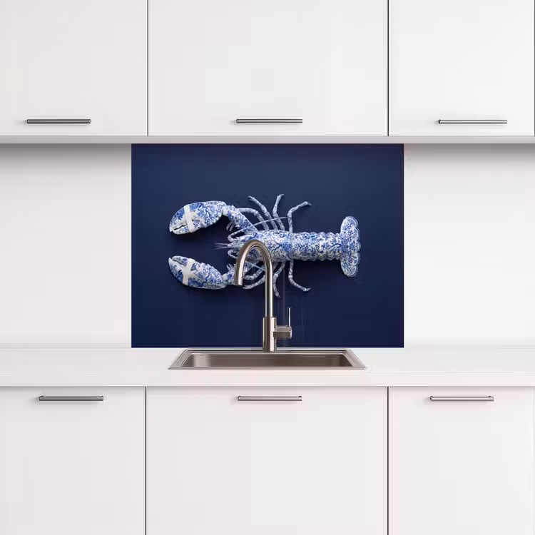Revestimiento cocina - Langosta - Porcelana - Azul de Delft — 3
