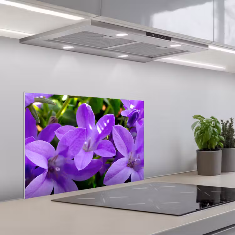 Salpicaderos de cocina - Flores - Morado - Naturaleza — 1