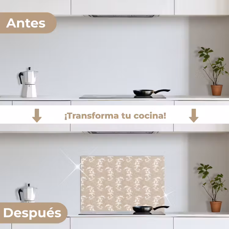 Salpicaderos de cocina - Motivo - Beige - Lino — 7