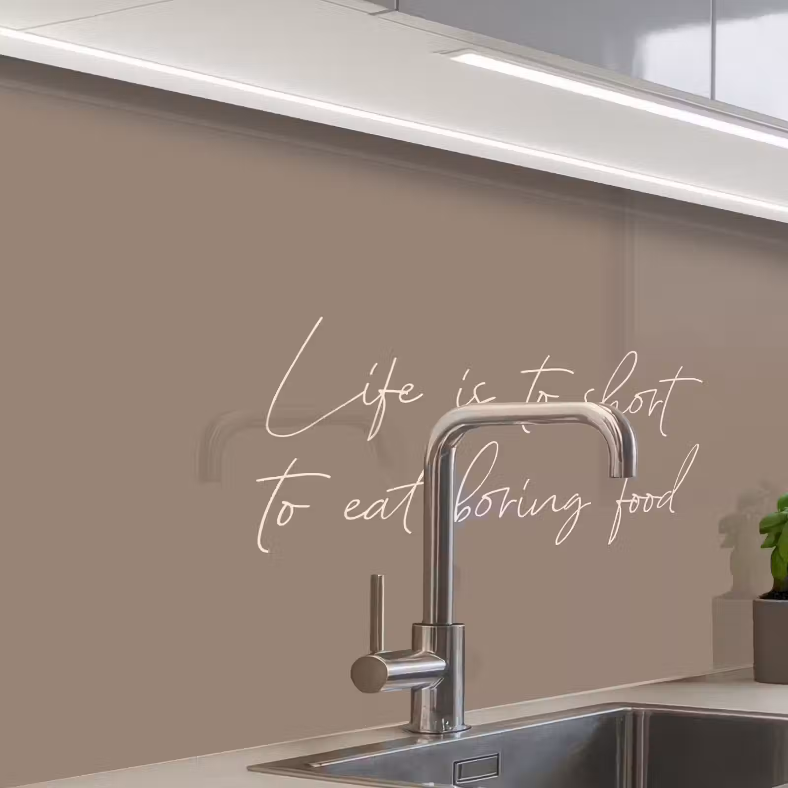 Revestimiento cocina - La vida es demasiado corta para comer comida aburrida — 1
