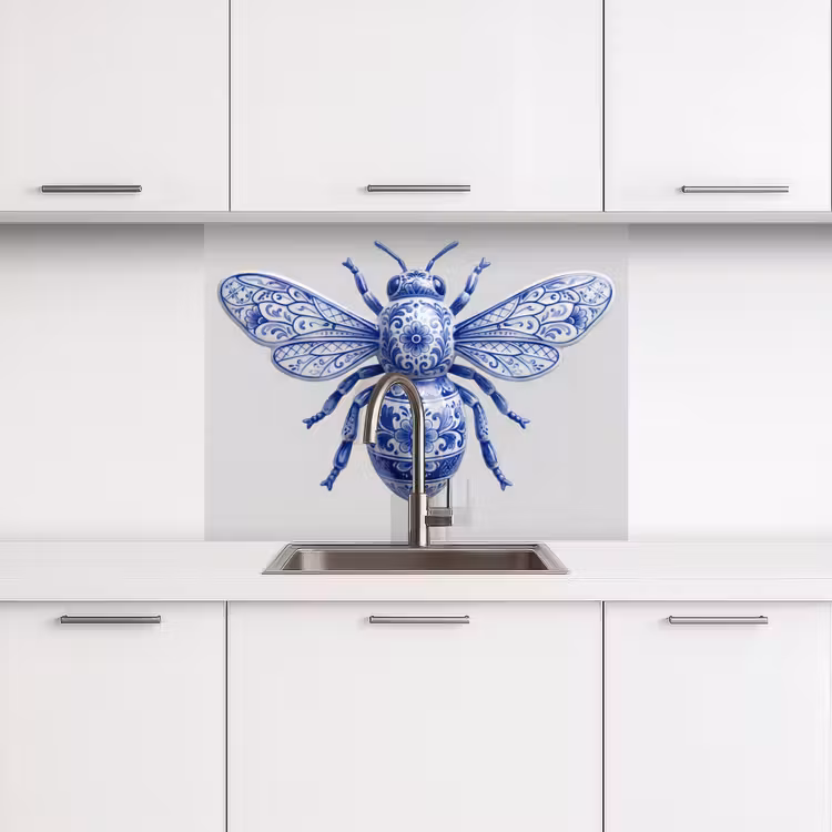 Revestimiento cocina - Abeja - Moderno - Delft - Azul — 3