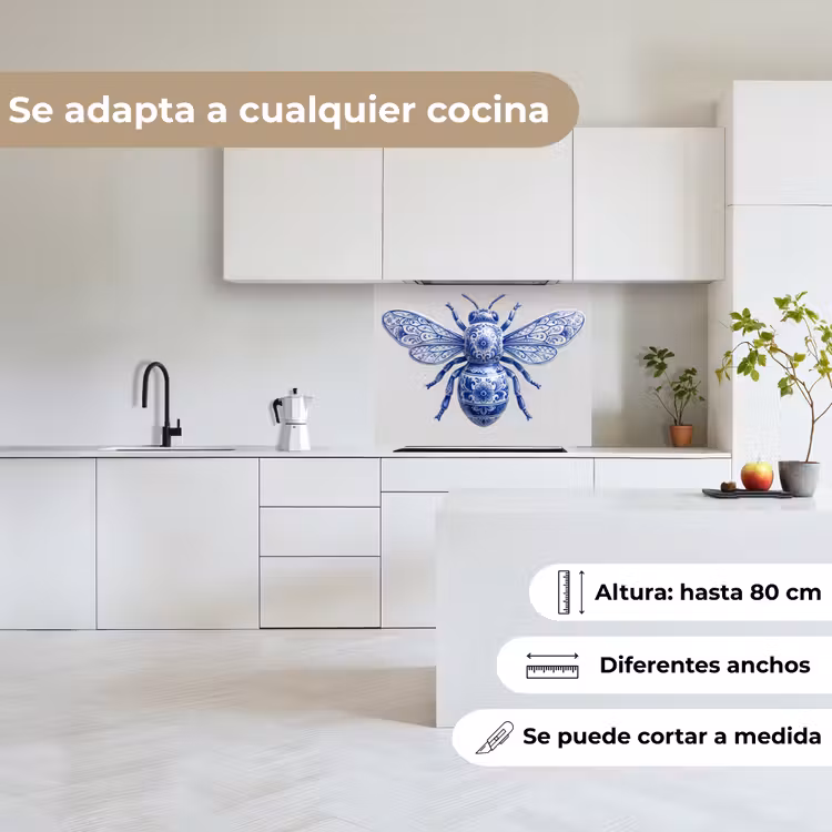 Revestimiento cocina - Abeja - Moderno - Delft - Azul — 6