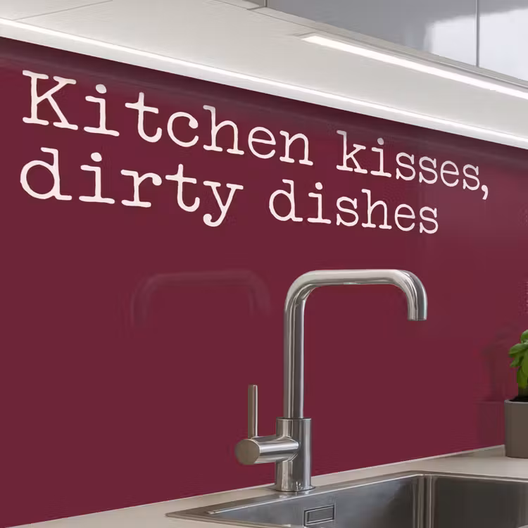 Revestimiento cocina - Besos de cocina, platos sucios — 1