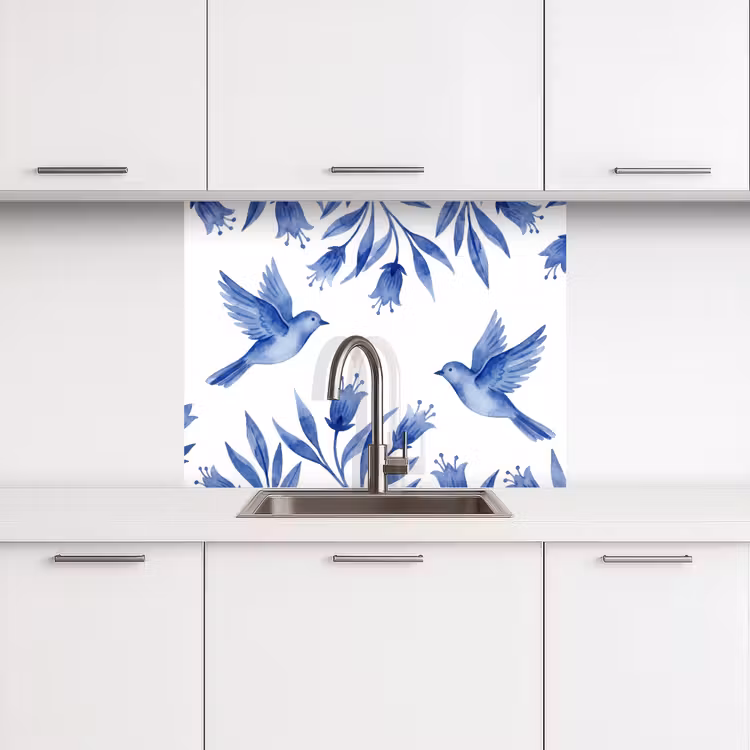 Revestimiento cocina - Moderno - Pájaros - Delftware — 3