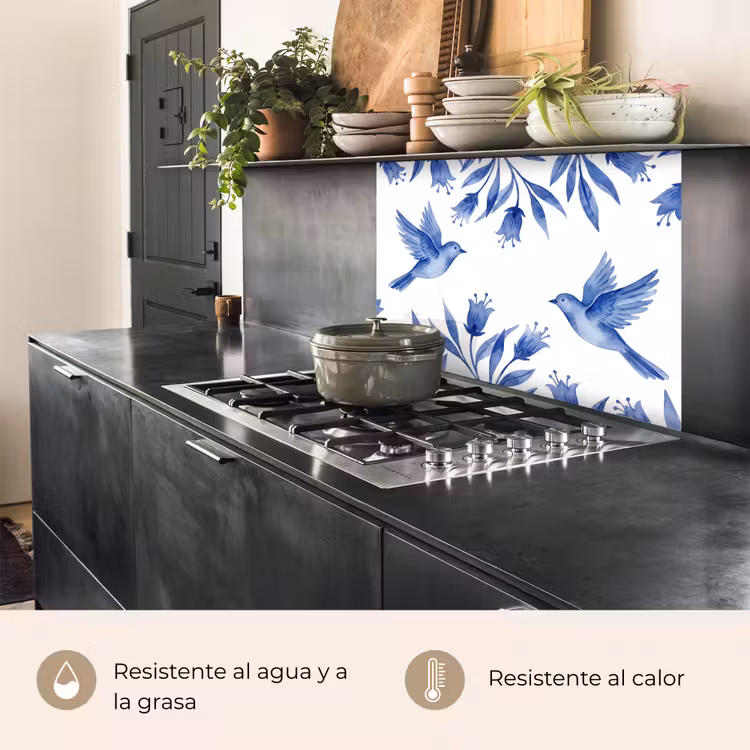Revestimiento cocina - Moderno - Pájaros - Delftware — 4