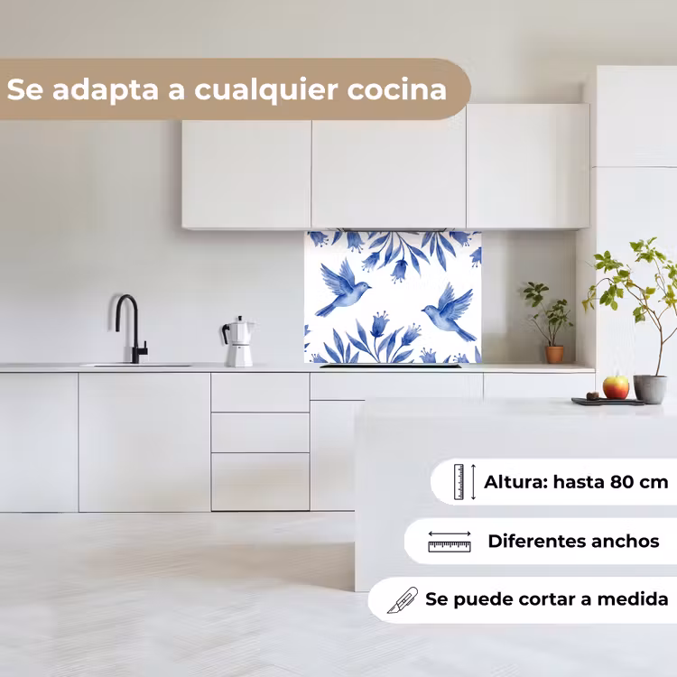 Revestimiento cocina - Moderno - Pájaros - Delftware — 6