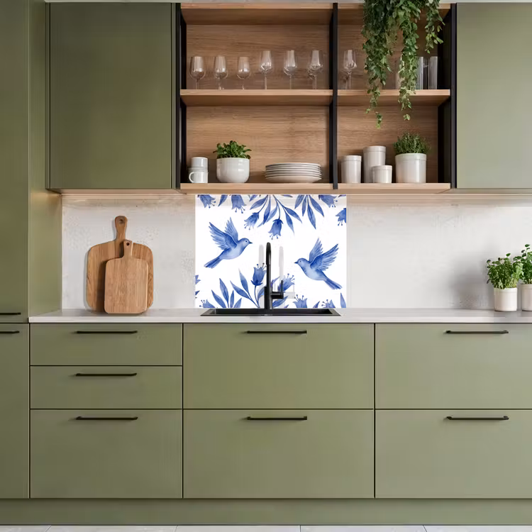 Revestimiento cocina - Moderno - Pájaros - Delftware — 7