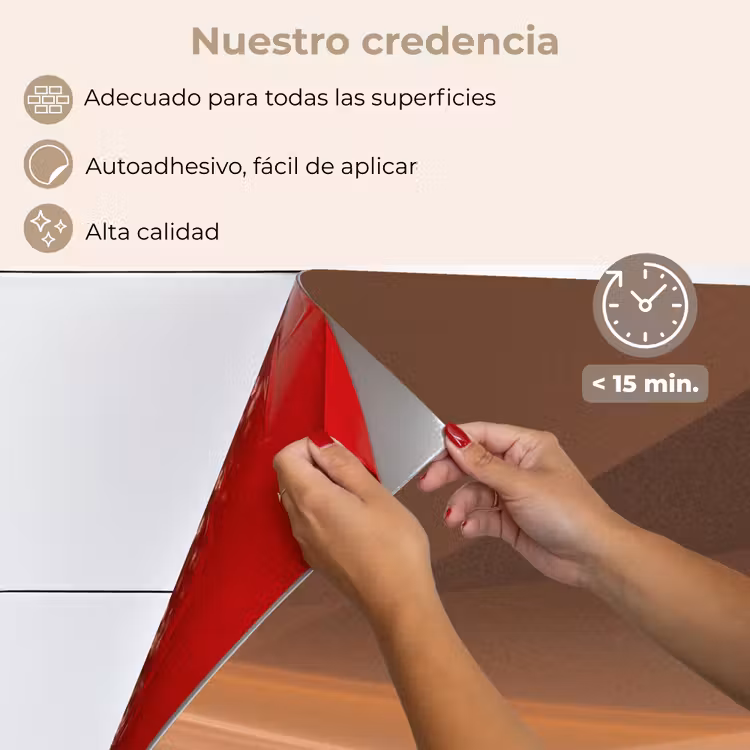 Salpicaderos de cocina - Olas - Abstracto - Marrón — 4