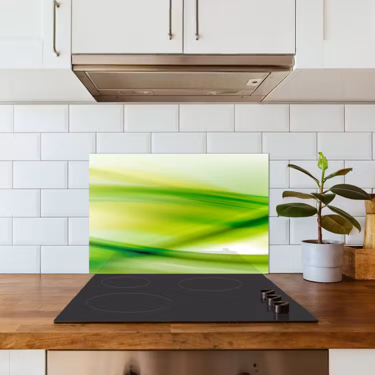 Salpicaderos de cocina - Olas - Abstracto - Verde — 3