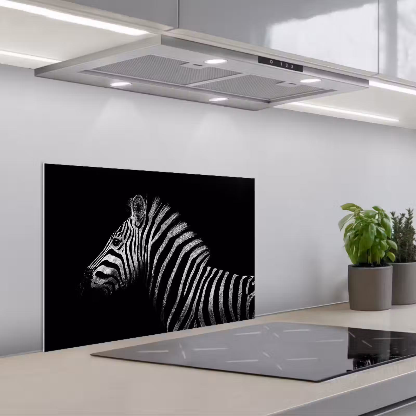 Salpicaderos de cocina - Cebra - Animal - Negro — 1