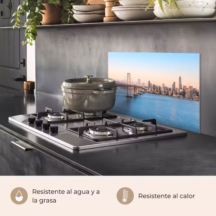 Salpicaderos de cocina - Agua - Puente - Horizonte - Moderno — 2