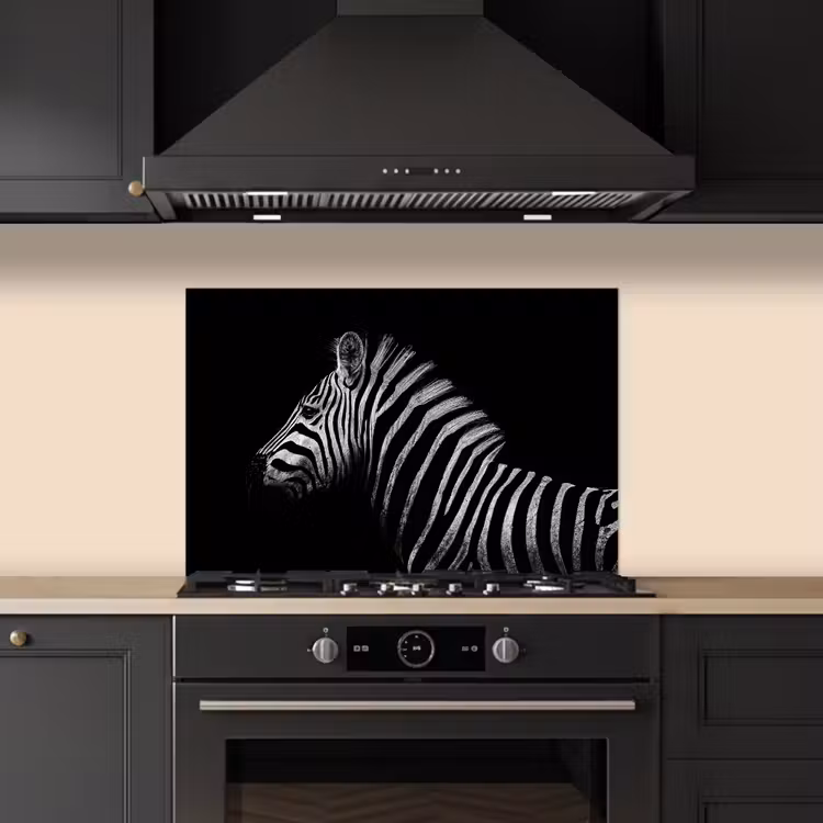 Salpicaderos de cocina - Cebra - Animal - Negro — 5