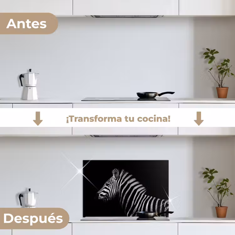 Salpicaderos de cocina - Cebra - Animal - Negro — 7