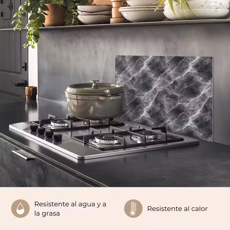Salpicaderos de cocina - Gris oscuro - Rayo - Mármol — 2