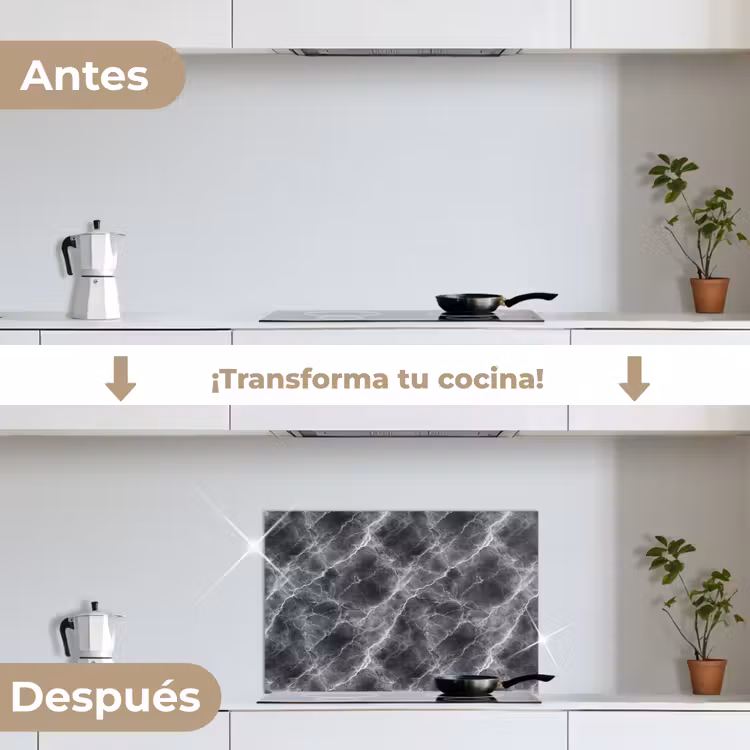 Salpicaderos de cocina - Gris oscuro - Rayo - Mármol — 7