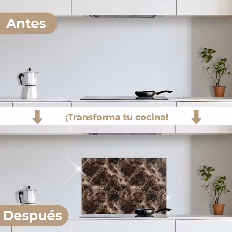 Salpicaderos de cocina - Marrón - Oro - Mármol — 7
