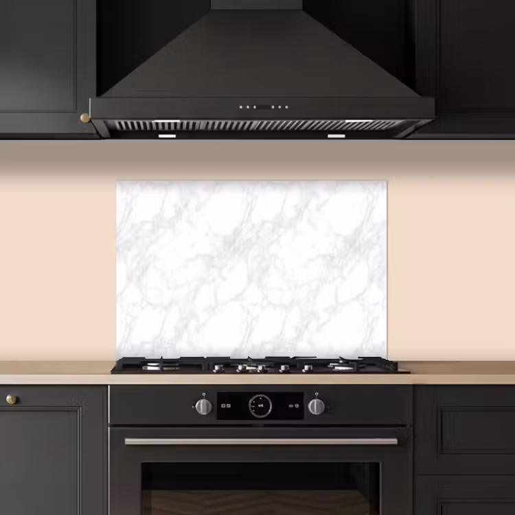 Salpicaderos de cocina - Minimalista - Blanco - Vetas grises — 5