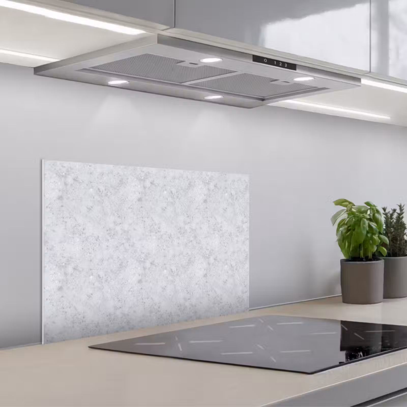 Salpicaderos de cocina - Gris - Efecto terrazo - Hormigón — 1