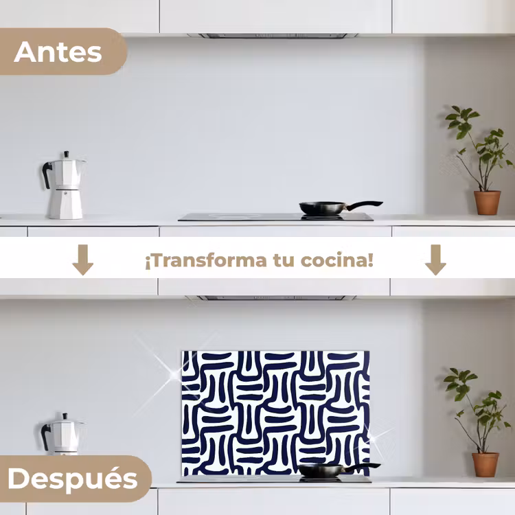Salpicaderos de cocina - Abstracto - Moderno - Azul — 7
