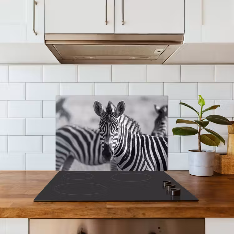 Salpicaderos de cocina - Cebras - Negro - Blanco — 3