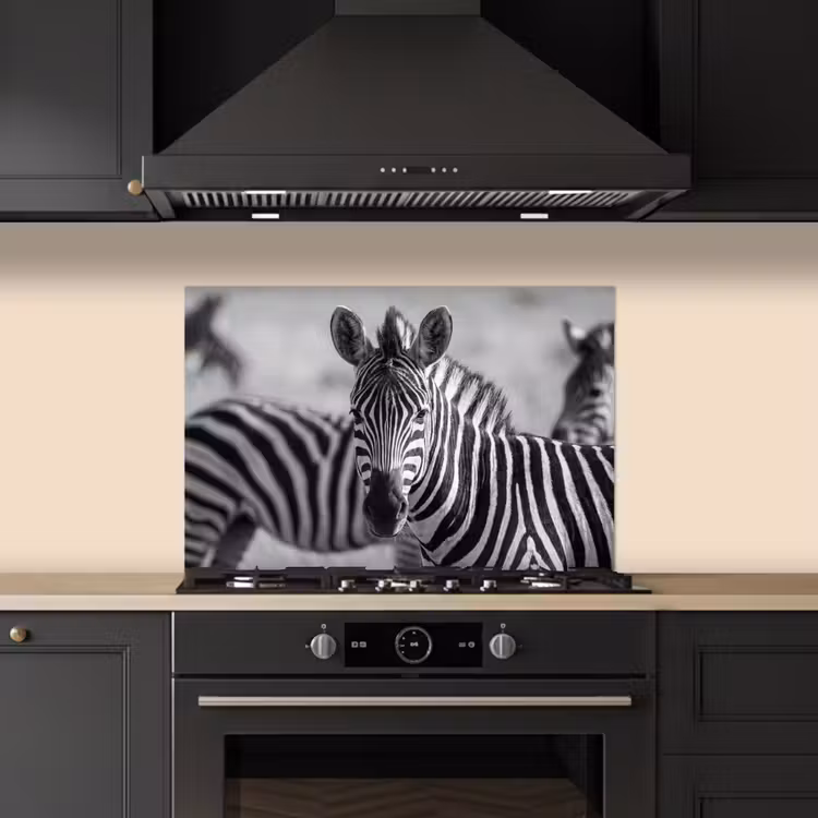 Salpicaderos de cocina - Cebras - Negro - Blanco — 5
